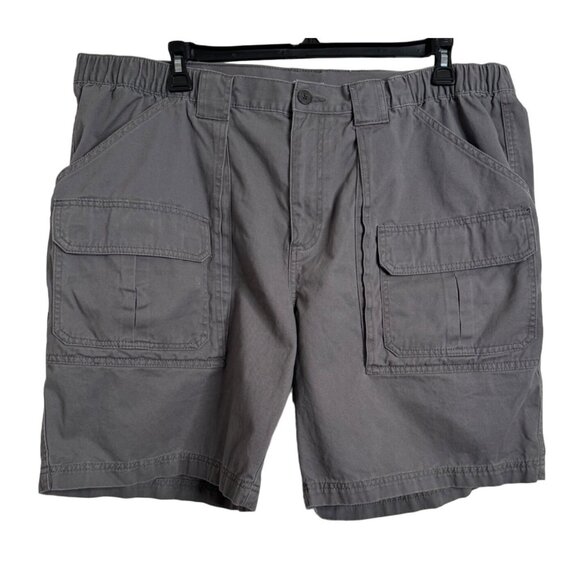 Croft Barrow Mens 46 Elastic Waist Pockets Cotton Gray - Picture 1 of 7